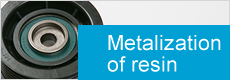 Metalization of resin